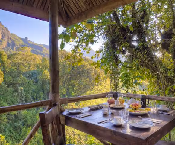 Breakfast served at Bale Mountains Lodge