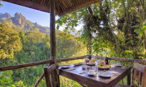 Breakfast served at Bale Mountains Lodge