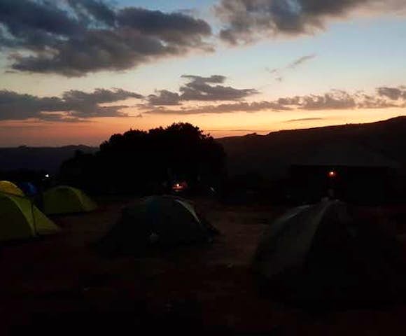 Evening sky from the campsite in the Simien Mountains
