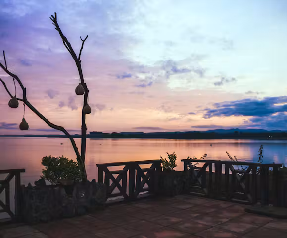 Sunset over Lake Tana in Bahir Dar from Kuriftu Resort