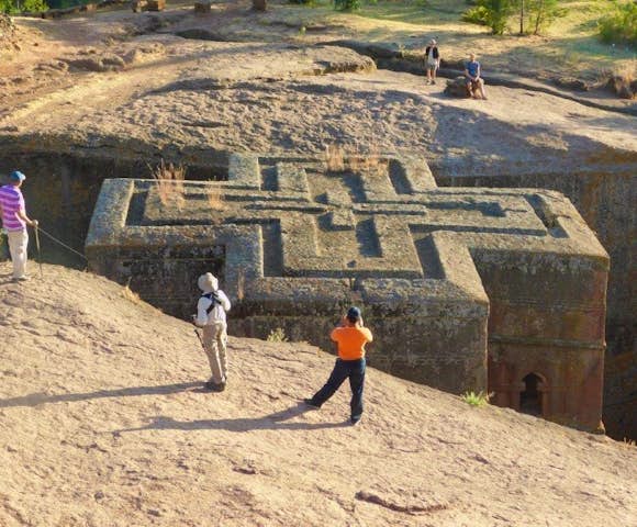 Church of Saint George, rock-hewn churches in Lalibela Ethiopia