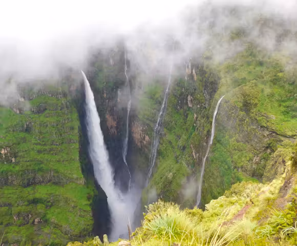 Waterfall in the Simien Mountains